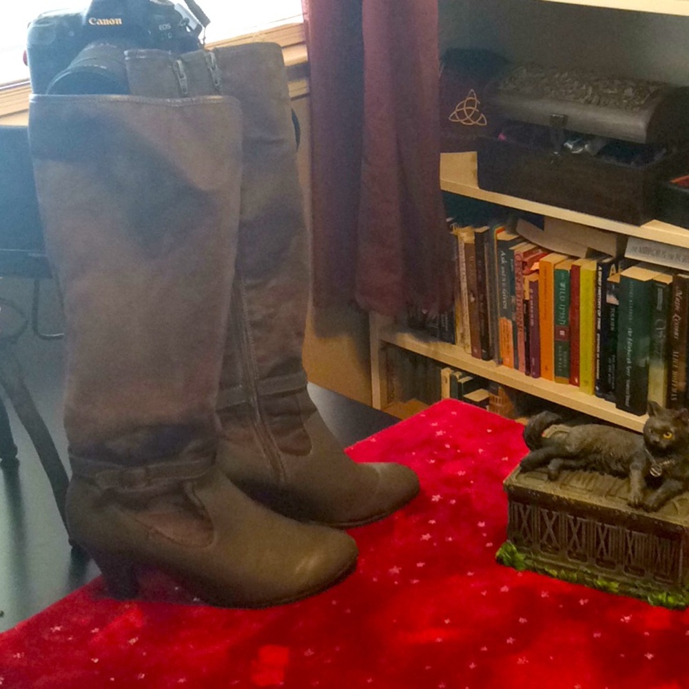 Gray knee-high boots by Aerosoles